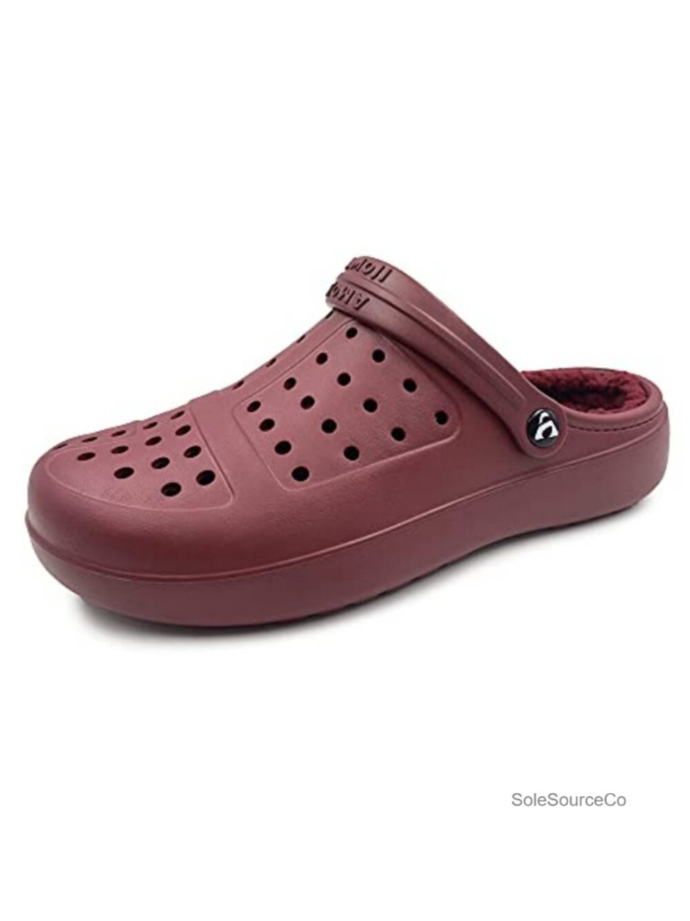Fur Lined Fleece Clog Slippers, Slip-On Winter House Shoes